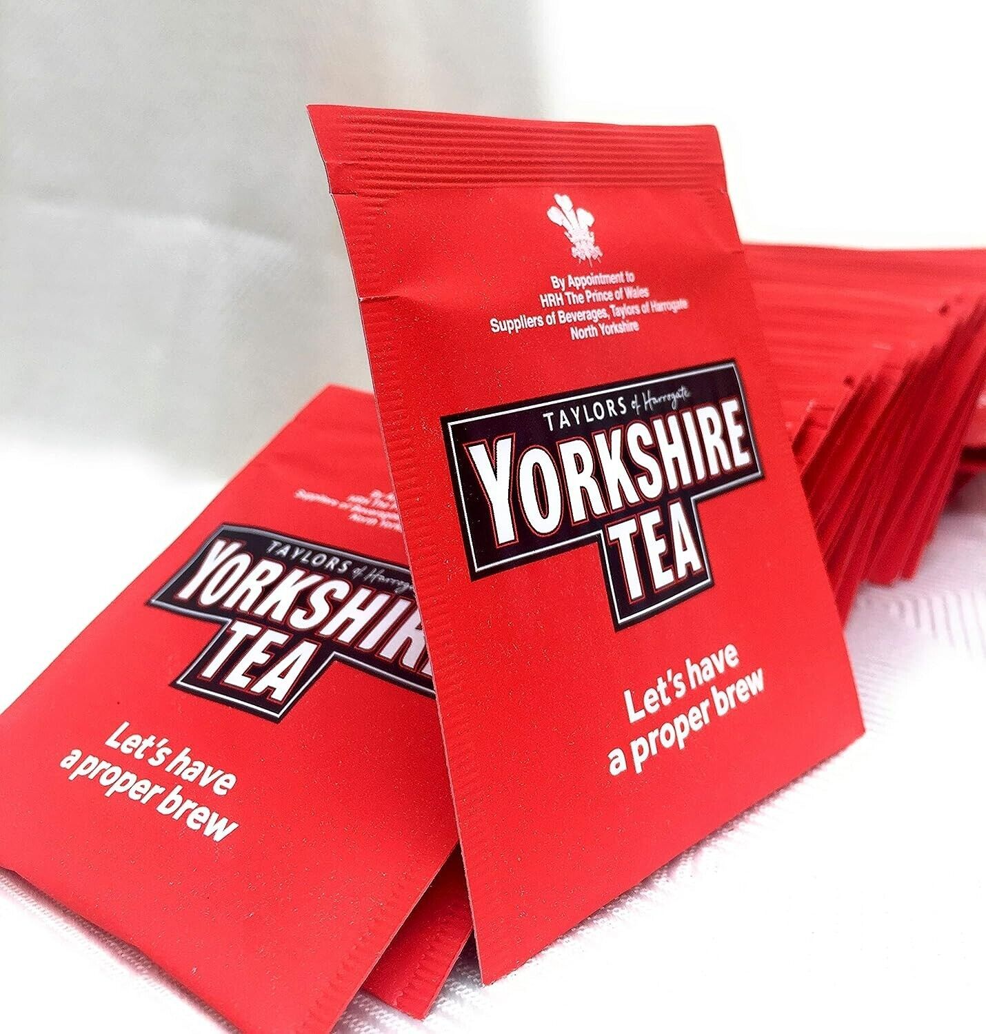 25 x YORKSHIRE Tea Bags SACHETS Individual ENVELOPED Tagged Bag 100% Classic