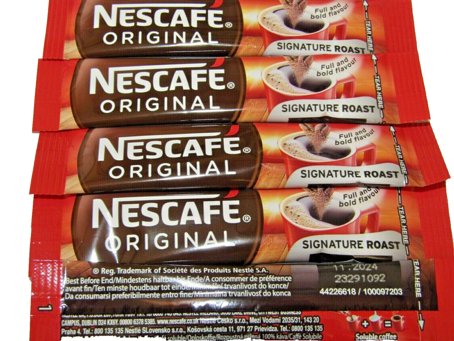 Nescafe Original Instant 1 Cup Individual Coffee Sticks Sachets 1.2g -Signature blend