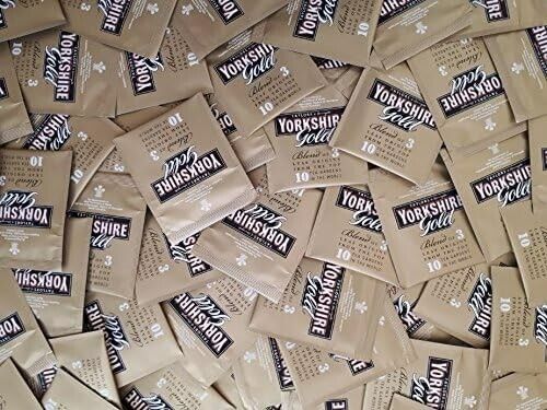 100 x Yorkshire Gold Tea Sachet - Individual Enveloped Tagged Tea Bag Black Tea