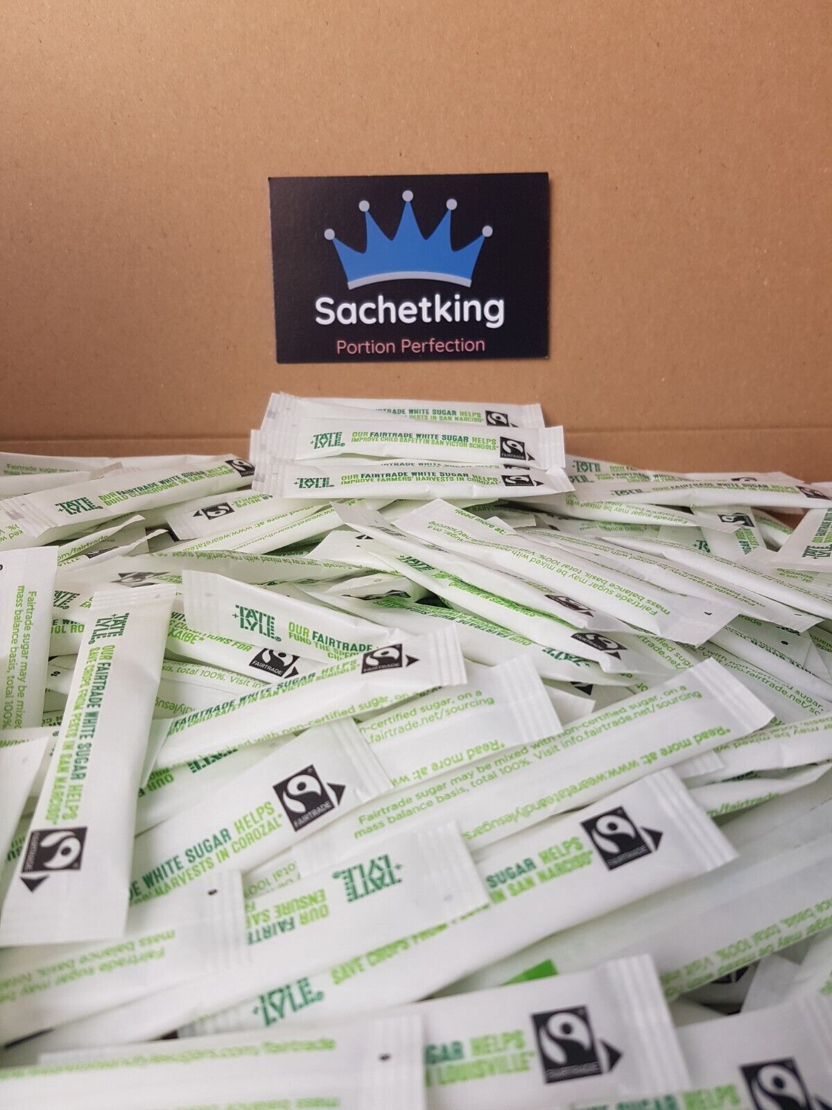 200 x Sugar Individual Sticks Sachets White Granulated Tate & Lyle Fairtrade