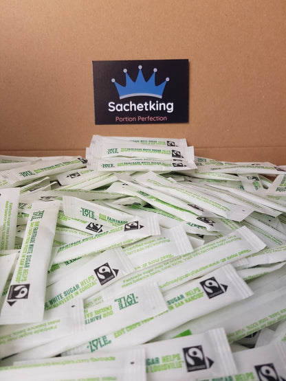 200 x Sugar Individual Sticks Sachets White Granulated Tate & Lyle Fairtrade