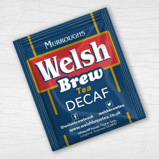 100 x Welsh Brew DECAF Tea Sachets - Individual Enveloped Tagged Tea Bags